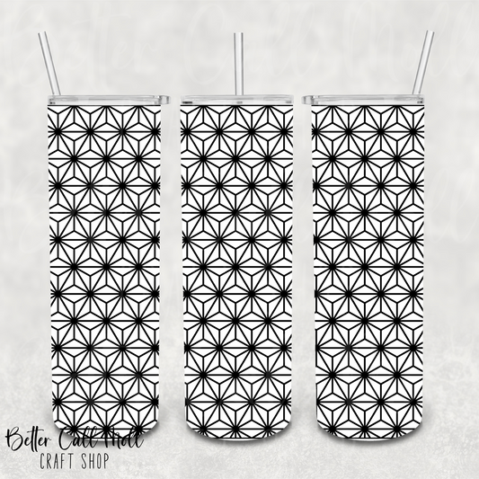 Geometric Pattern UV DTF 20oz Skinny Tumbler Wrap
