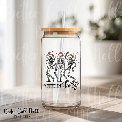 Feelin' Jolly Skeletons UV DTF Decal