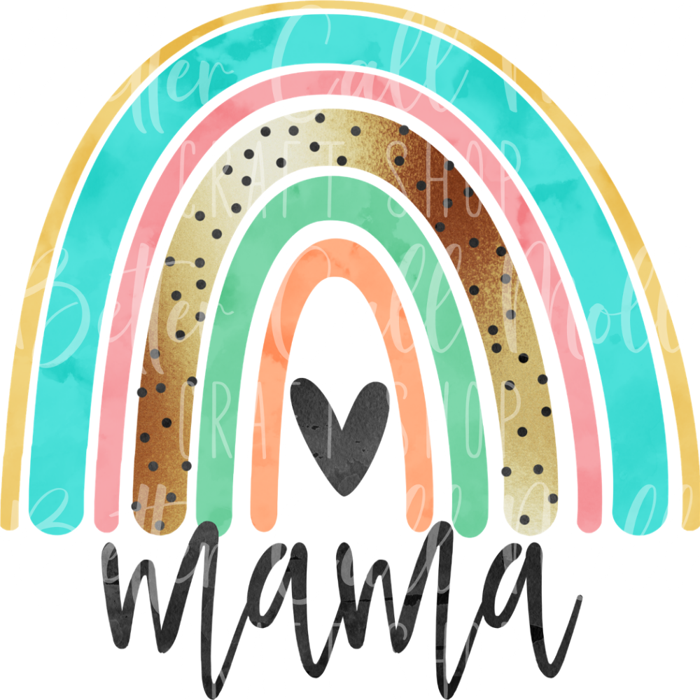 D081 - Mama Rainbow UV DTF Decal