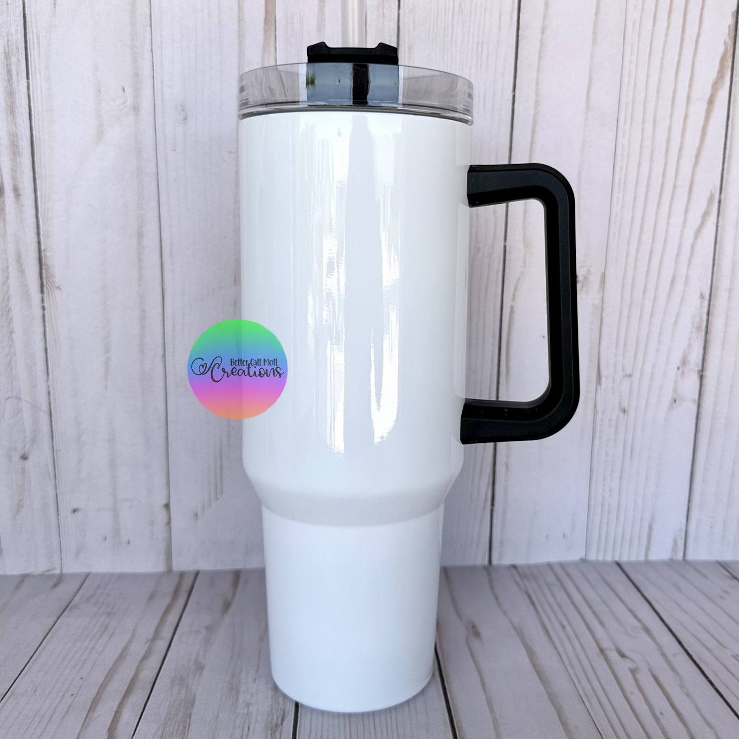 40oz Glossy Handle Sublimation Tumbler