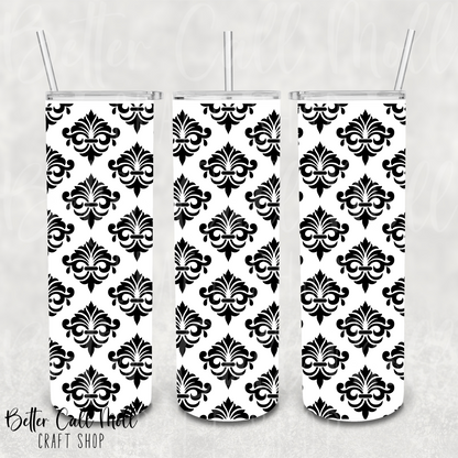 Damask 2 UV DTF 20oz Skinny Tumbler Wrap