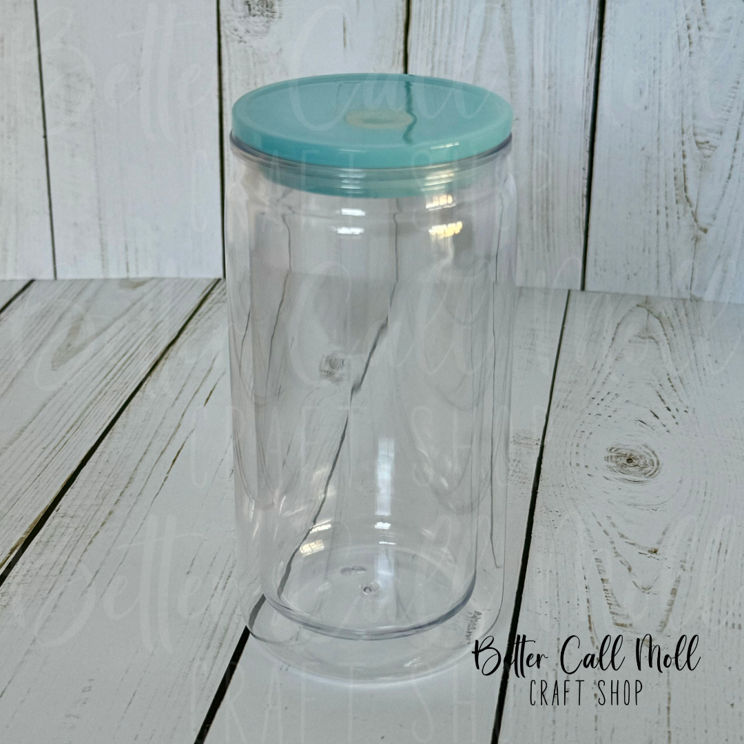 12oz Acrylic SNOW GLOBE Tumbler - *NEW* Leak Proof Design!