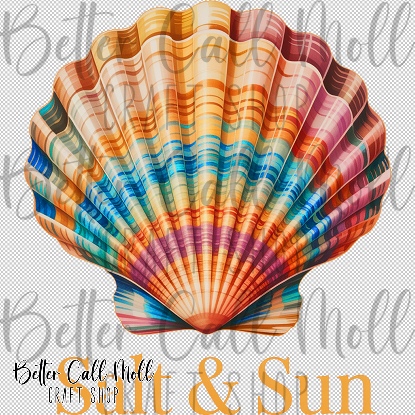 Salt & Sun Sea Shell UV DTF Decal
