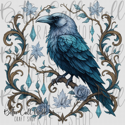 Icy Raven UV DTF Decal