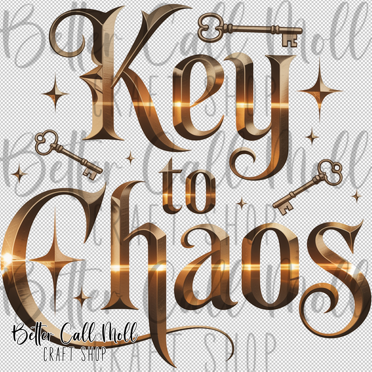Key to Chaos UV DTF Decal