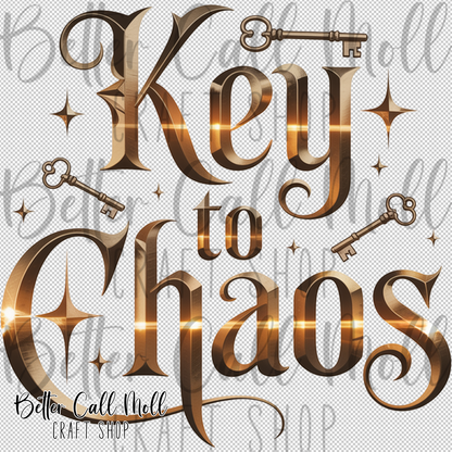 Key to Chaos UV DTF Decal