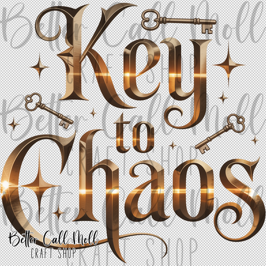 Key to Chaos UV DTF Decal