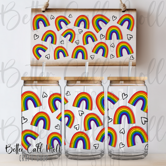 Rainbows UV DTF 16oz Tumbler Wrap