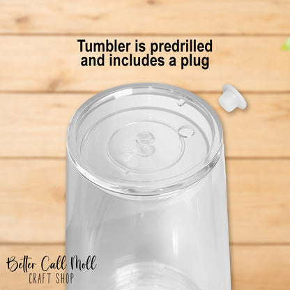40oz Handle Acrylic Snow Globe Tumbler