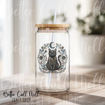 Celestial Mystic Cat UV DTF Decal