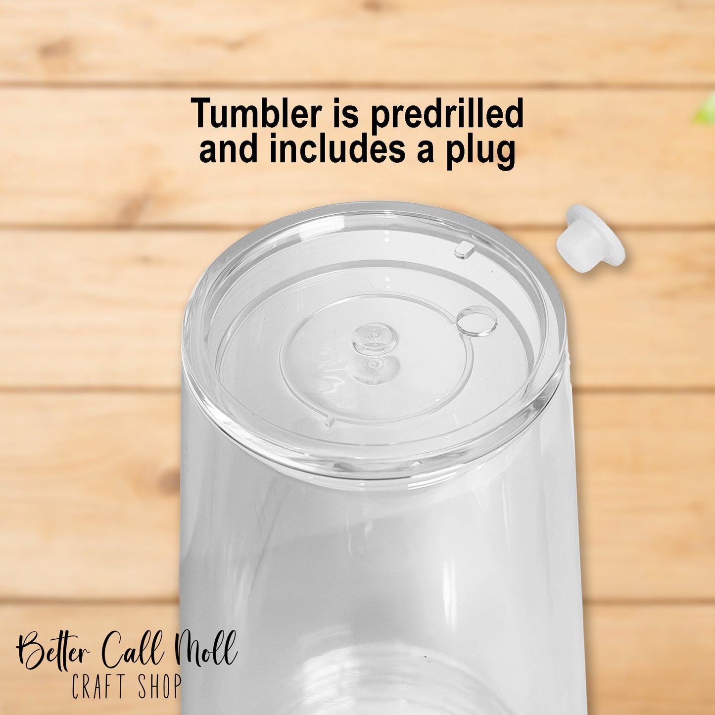16oz Tapered Acrylic Snow Globe Tumbler