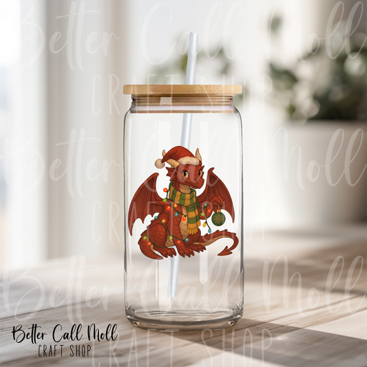 Christmas Dragon UV DTF Decal