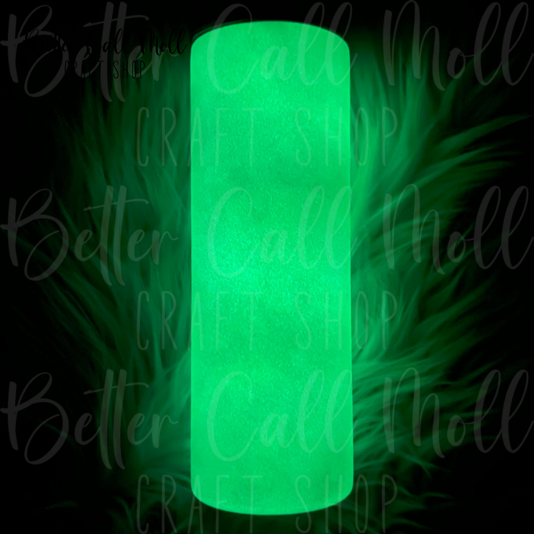 20oz Green Glow-in-the-Dark Skinny Sublimation Tumbler