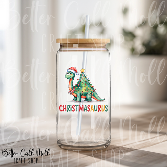 Christmasaurus UV DTF Decal