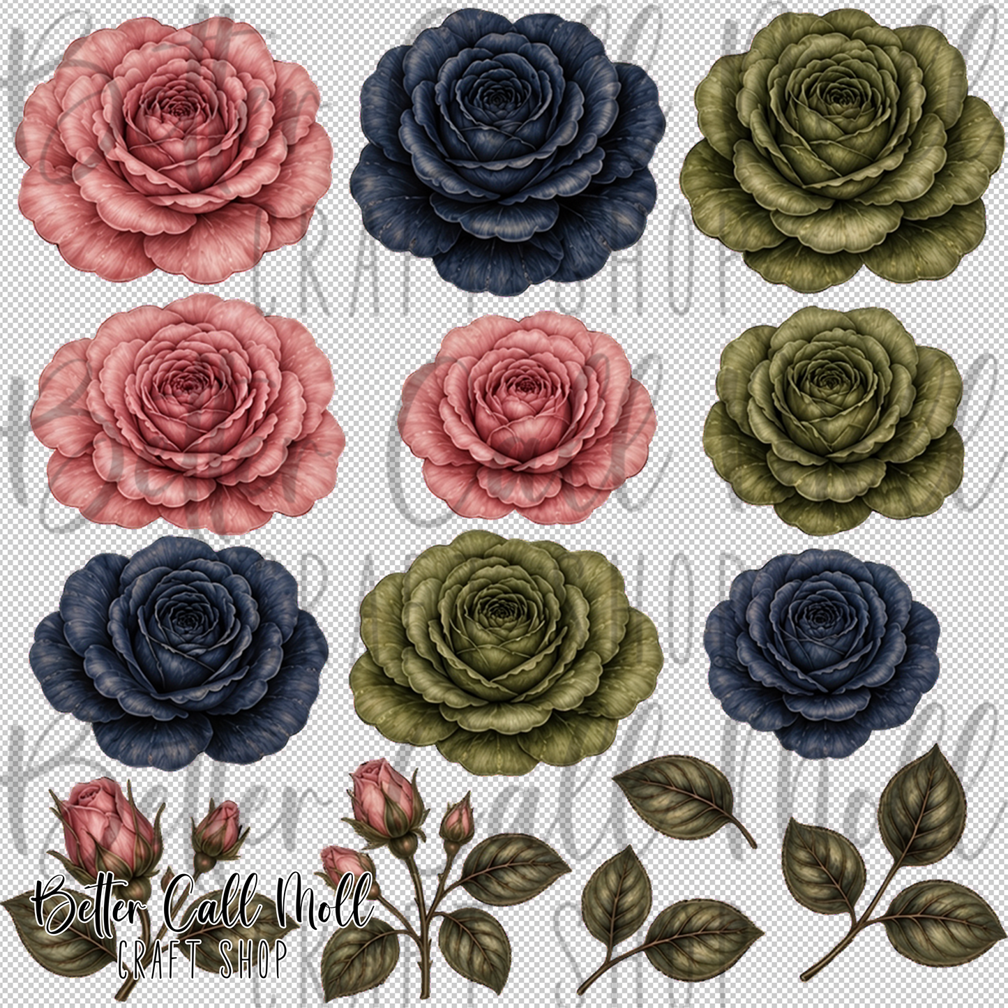 Floral Elements UV DTF Decal