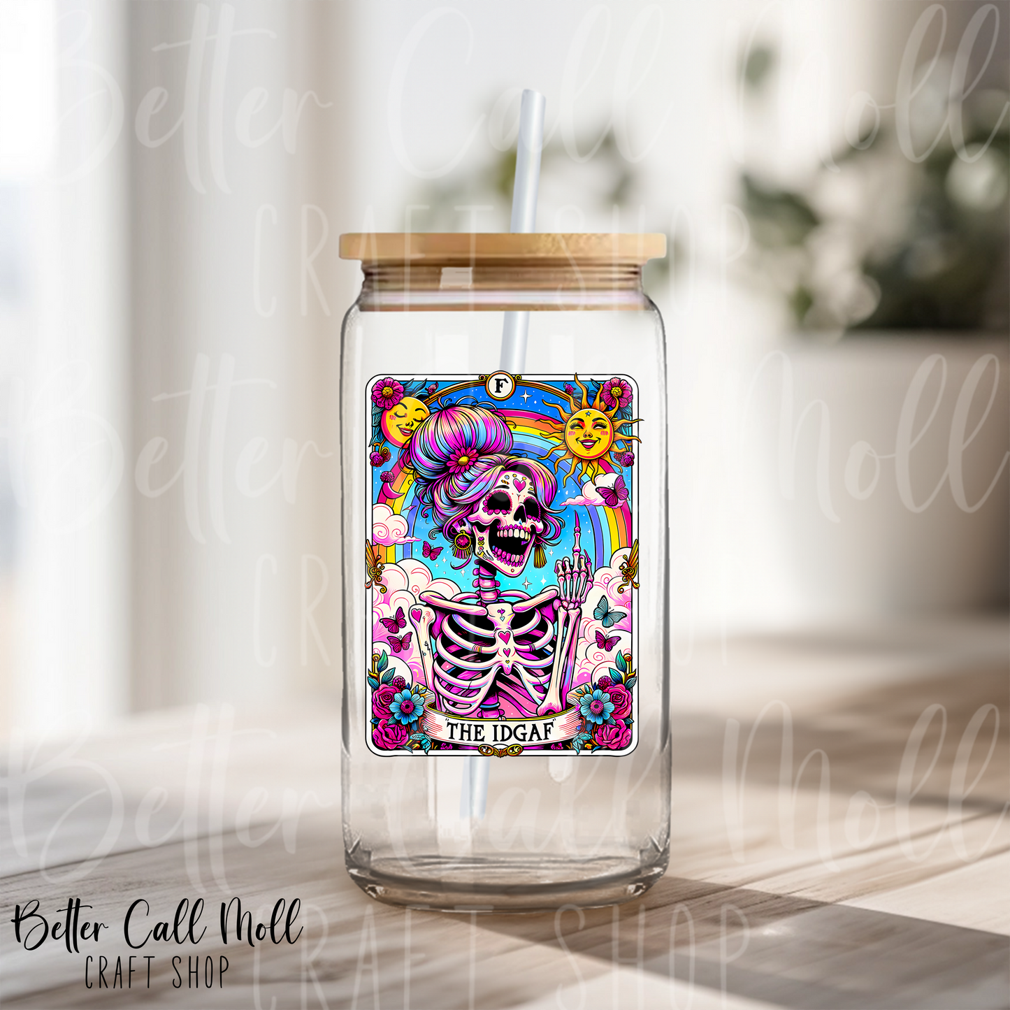 The IDGAF Tarot UV DTF Decal