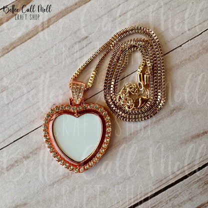 *NEW* Rotating Heart Necklace Sublimation Blank