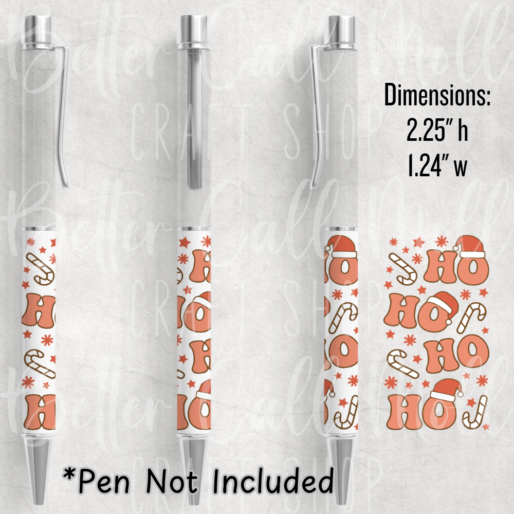 *CLEARANCE* Ho Ho Ho UV DTF Pen Wrap