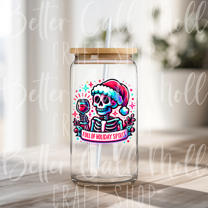 D153 - Full of Holiday Spirit UV DTF Decal