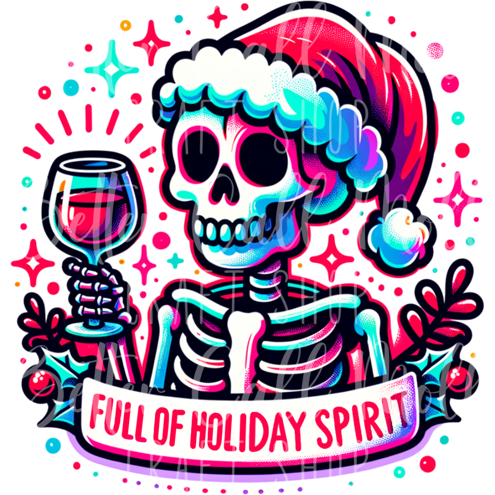 D153 - Full of Holiday Spirit UV DTF Decal