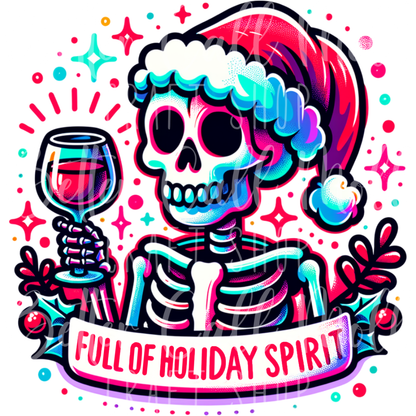 D153 - Full of Holiday Spirit UV DTF Decal