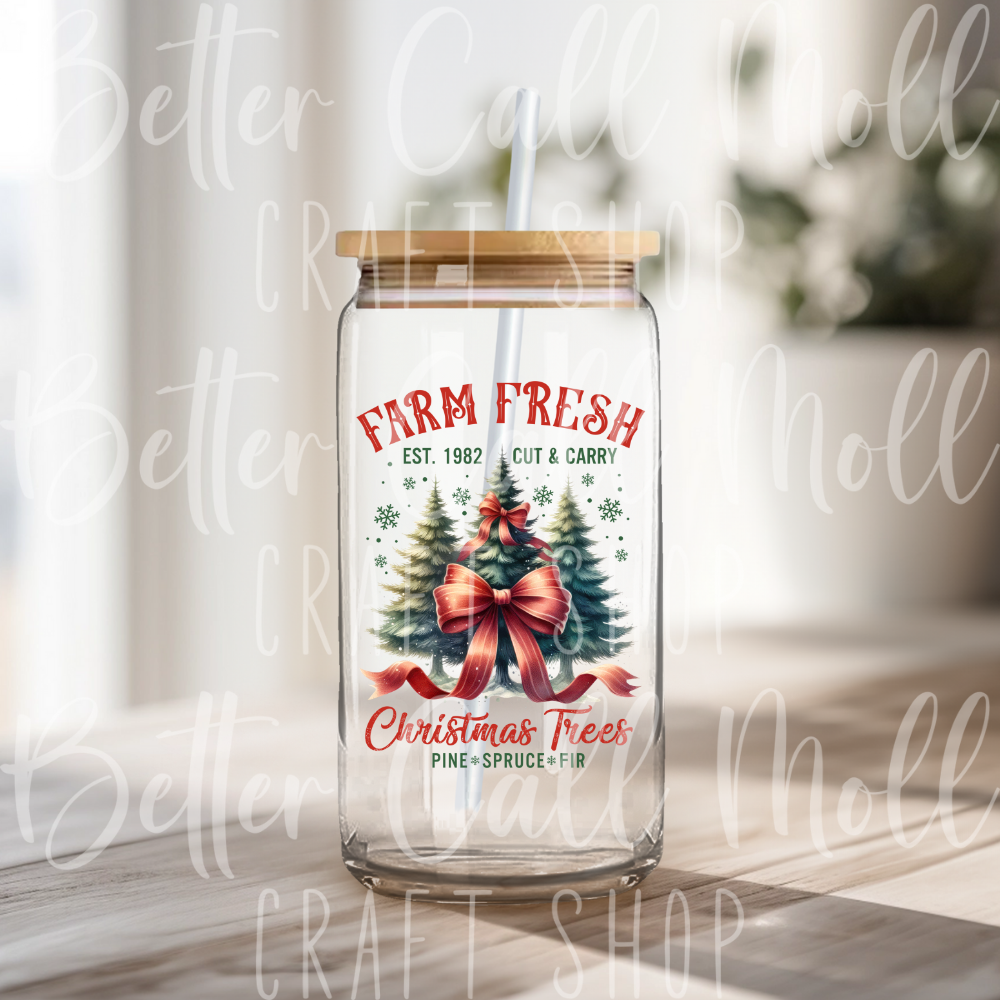 D156 - Farm Fresh Christmas Trees UV DTF Decal