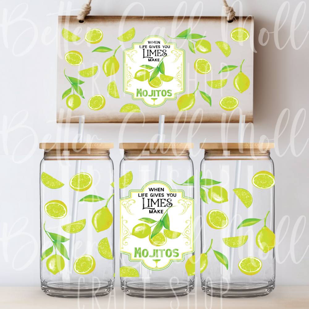 W047 - Make Mojitos UV DTF 16oz Tumbler Wrap