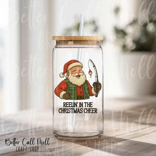 Reelin' in the Christmas Cheer UV DTF Decal
