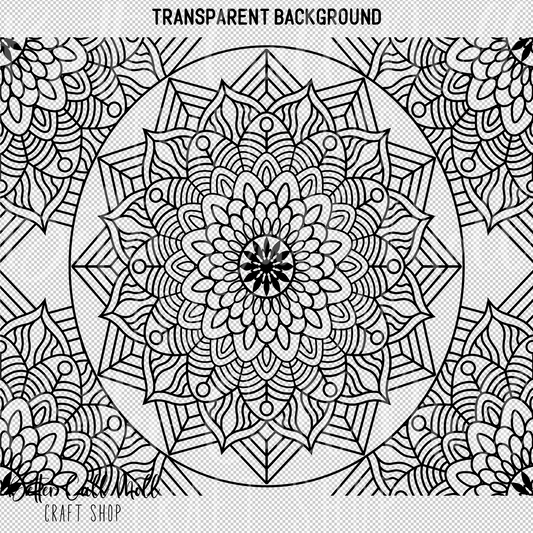 Mandala UV DTF 20oz Skinny Tumbler Wrap