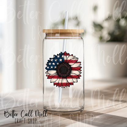 American Sunflower UV DTF Decal