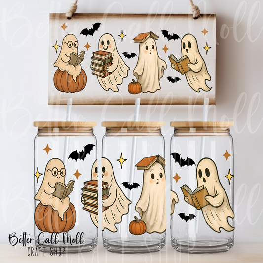 Reading Ghosts UV DTF 16oz Tumbler Wrap