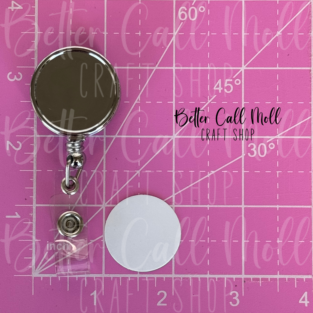 Retractable Badge Reel Sublimation Blank