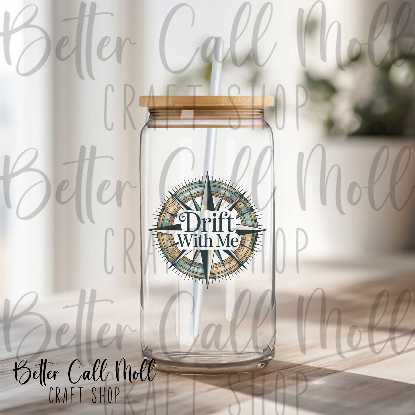 Drift With Me Compass UV DTF Decal
