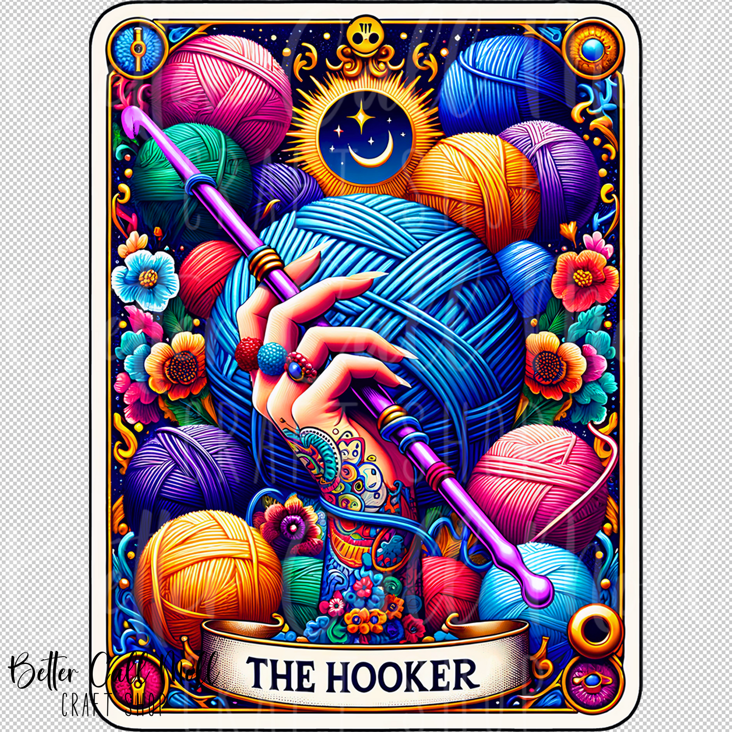 The Hooker Tarot UV DTF Decal