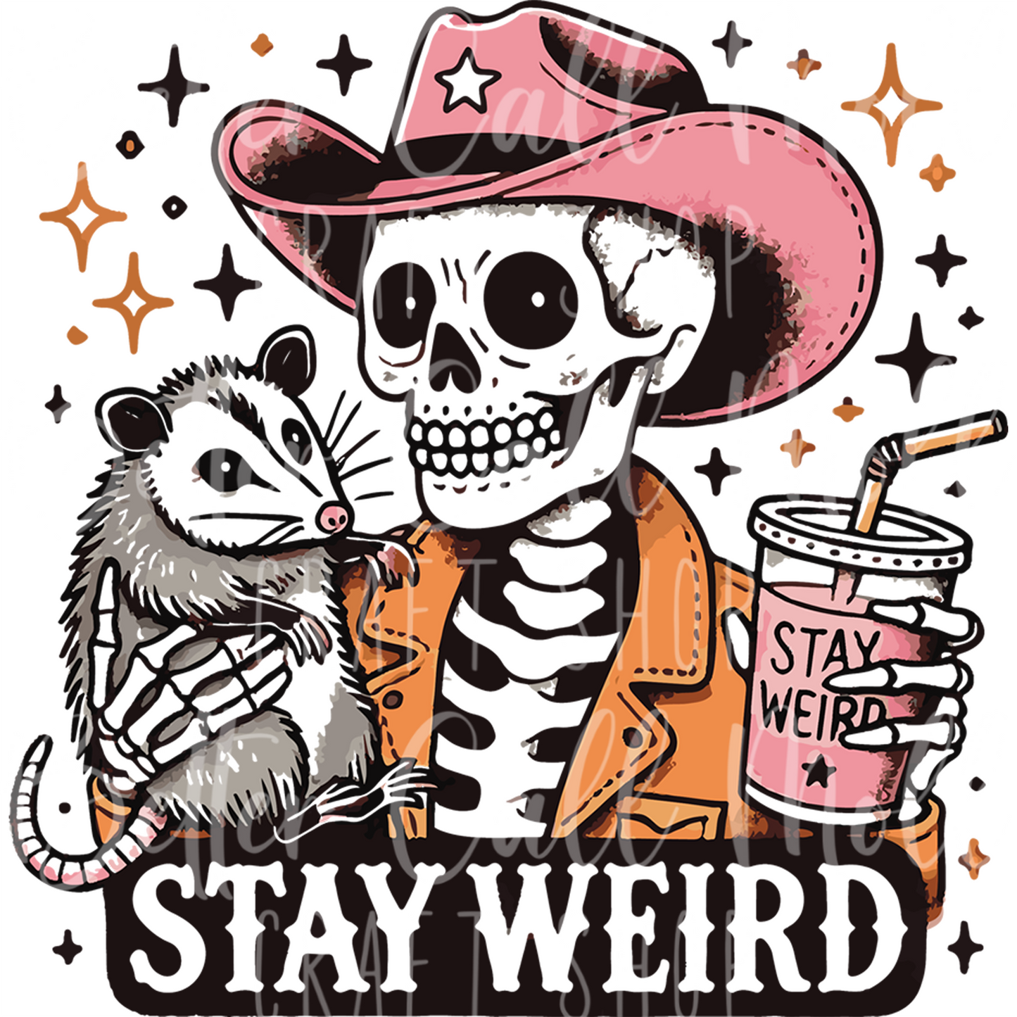 D049 - Stay Weird UV DTF Decal