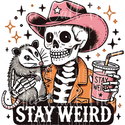 D049 - Stay Weird UV DTF Decal