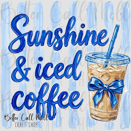 Sunshine & Iced Coffee UV DTF Decal