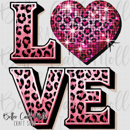LOVE UV DTF Decal