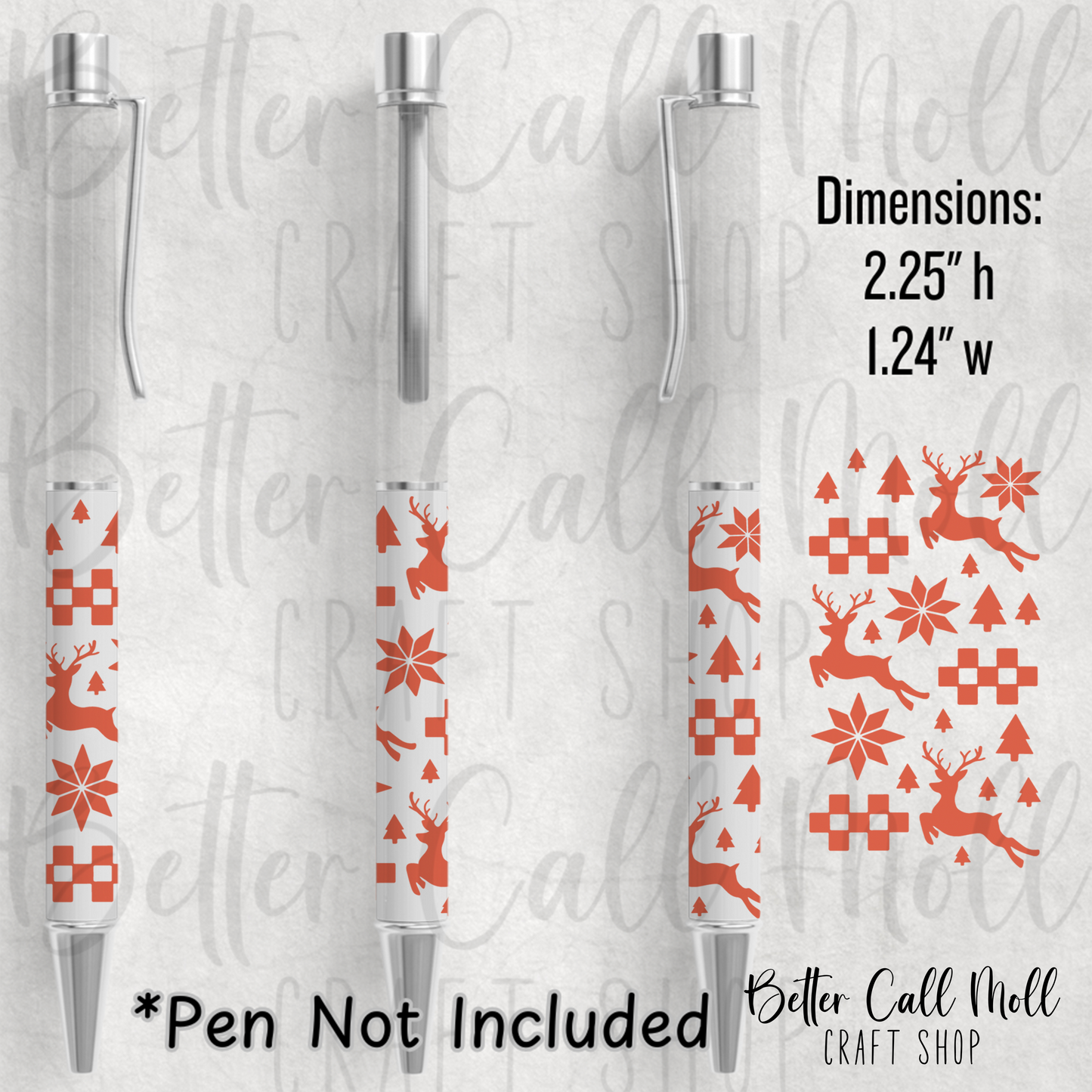 Christmas Sweater UV DTF Pen Wrap