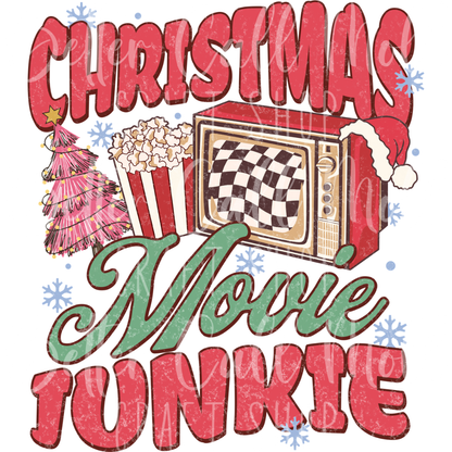 D159 - Christmas Movie Junkie UV DTF Decal