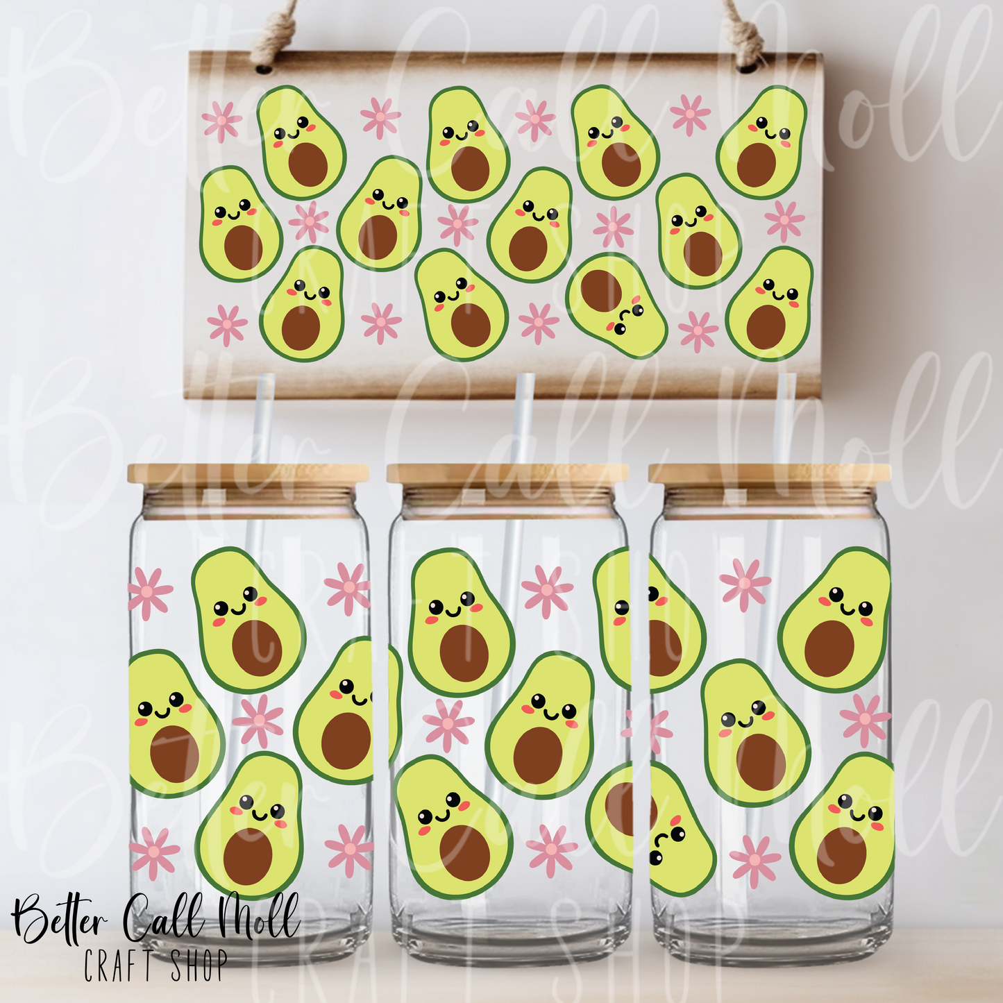 Avocados UV DTF 16oz Tumbler Wrap