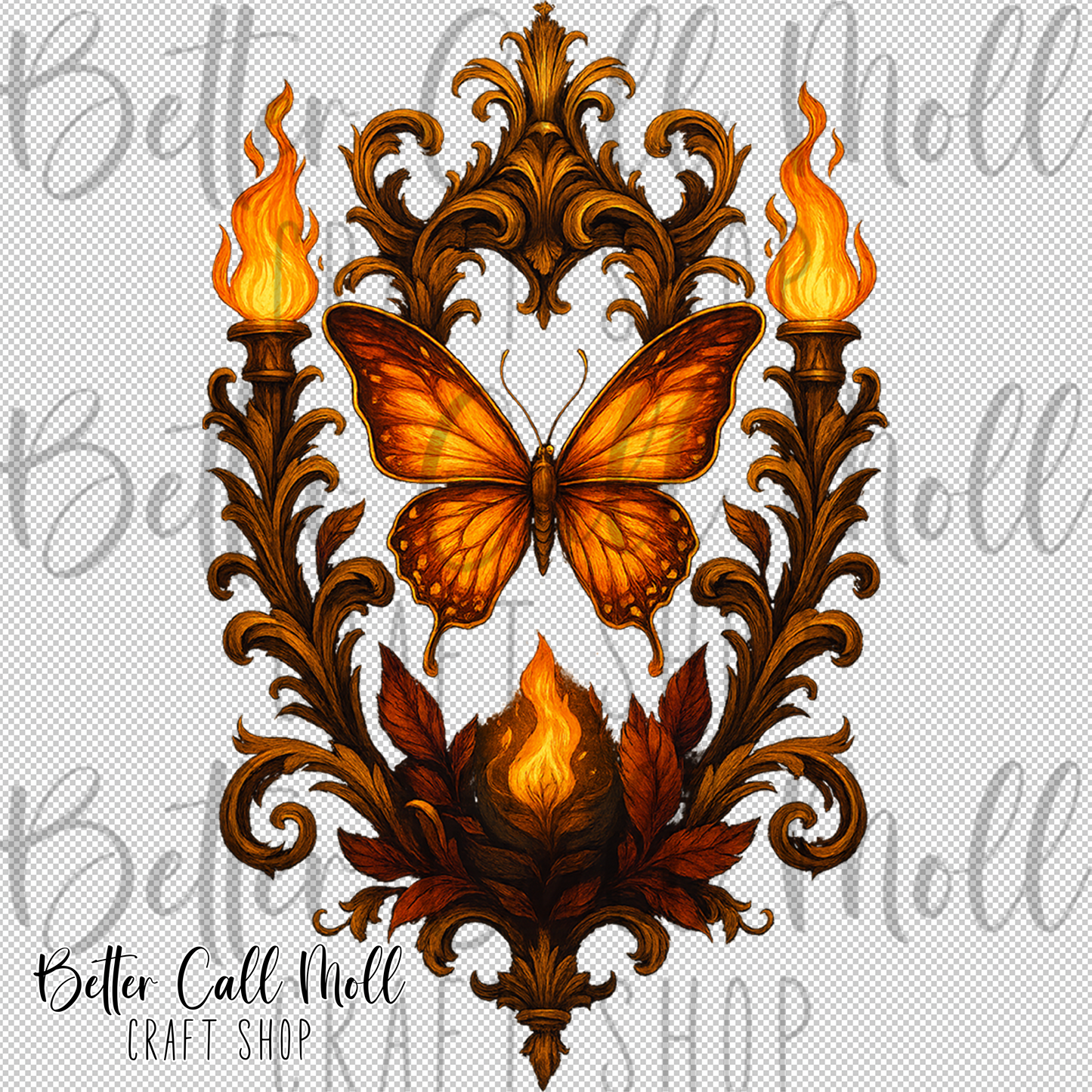 Autumn Embers UV DTF Decal