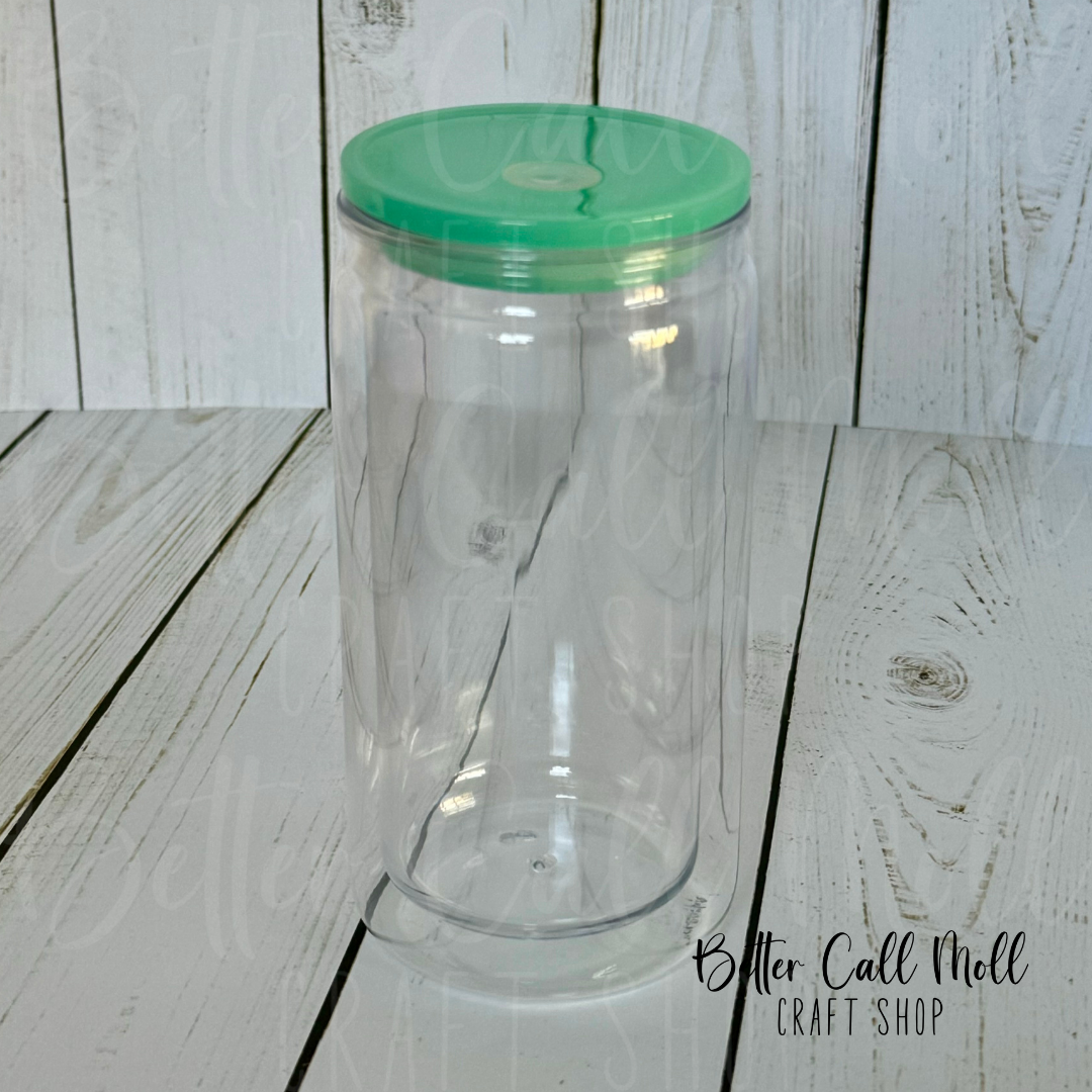 12oz Acrylic SNOW GLOBE Tumbler - *NEW* Leak Proof Design!