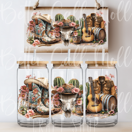 W104 - Western Scene UV DTF 16oz Tumbler Wrap