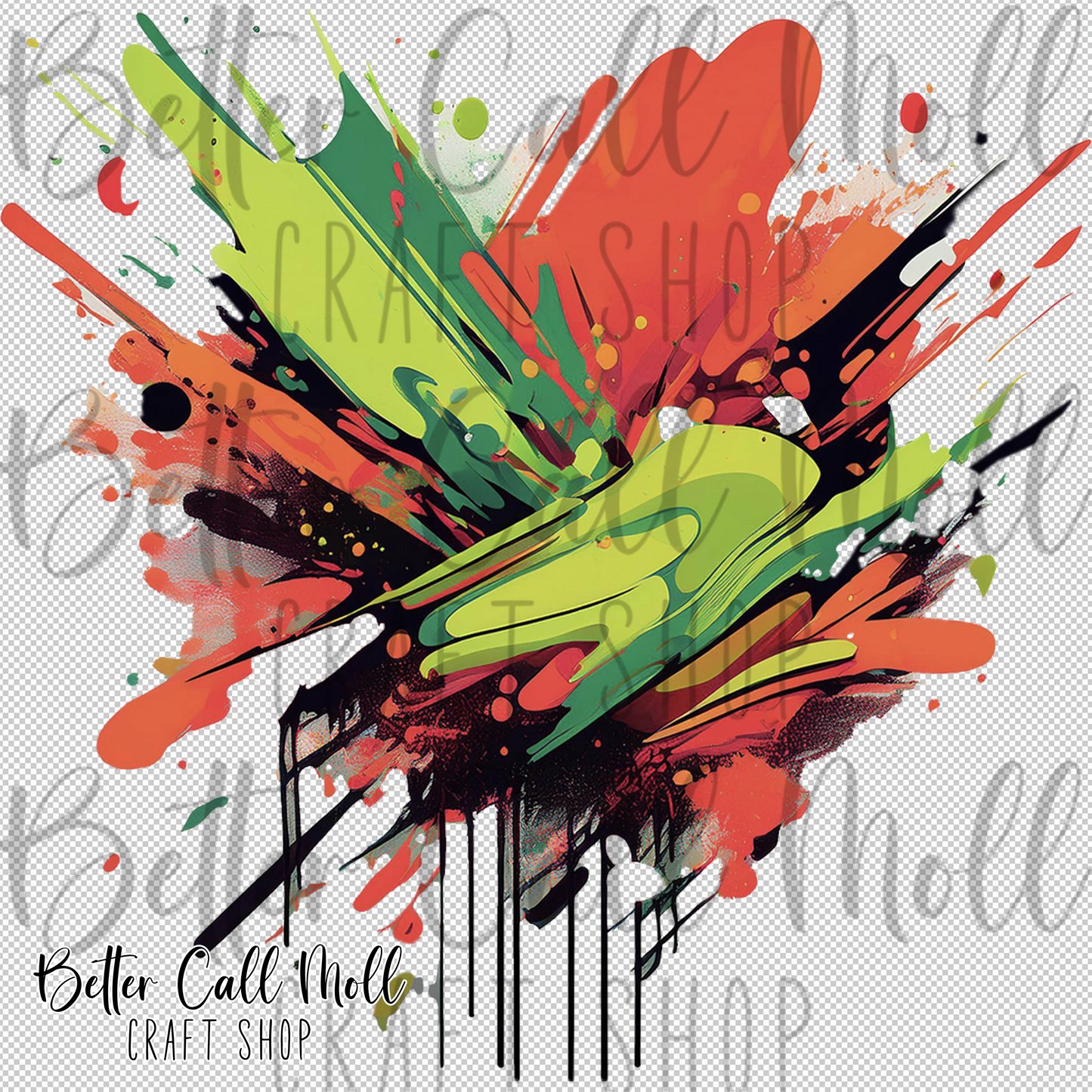 Graffiti Splatter UV DTF Decal