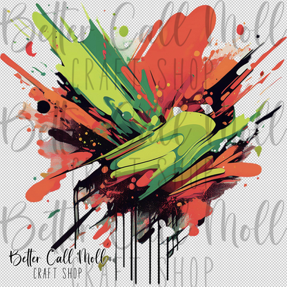 Graffiti Splatter UV DTF Decal