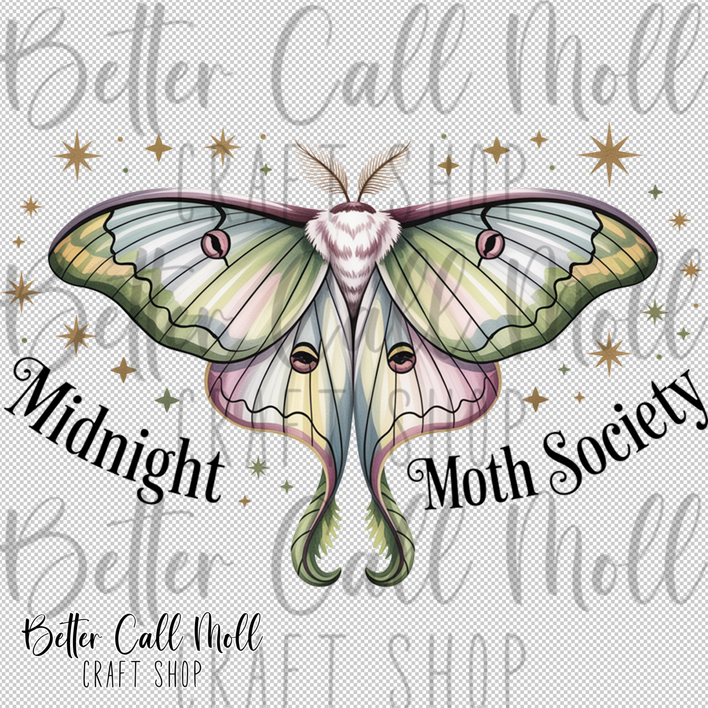 Midnight Moth SocietyUV DTF Decal