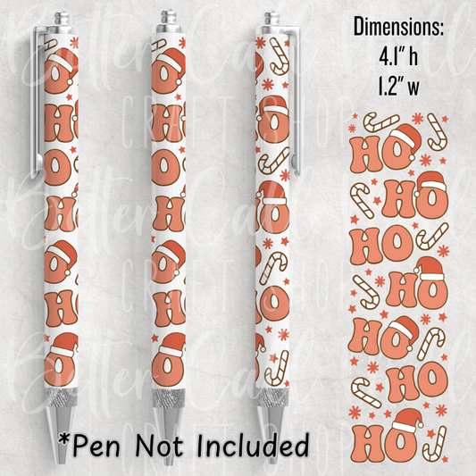 *CLEARANCE* Ho Ho Ho UV DTF Pen Wrap