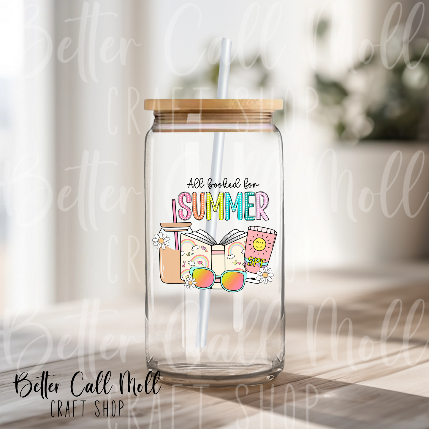 All Booked for Summer  UV DTF Decal