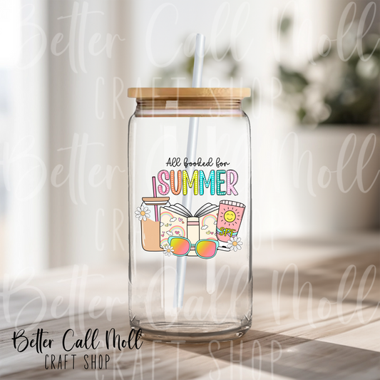 All Booked for Summer  UV DTF Decal